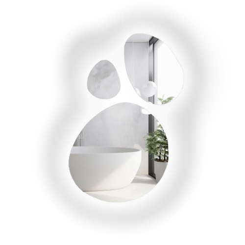 Zestaw trzech luster o... 2