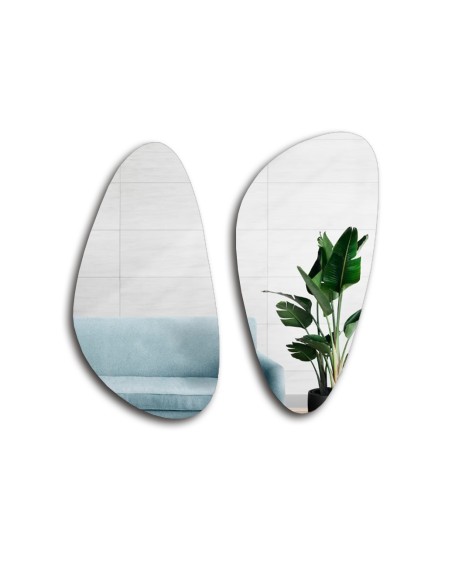 Zestaw dwóch luster o nieregularnym kształcie - SELENIT