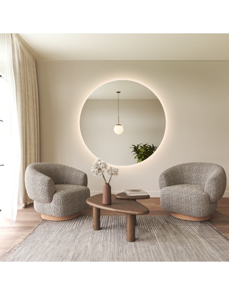 Lustro łazienkowe okrągłe z podświetleniem - KOŁO LED