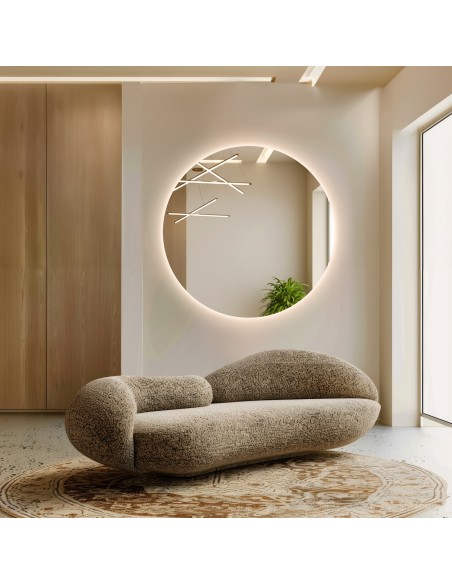 Lustro łazienkowe okrągłe z podświetleniem - KOŁO LED
