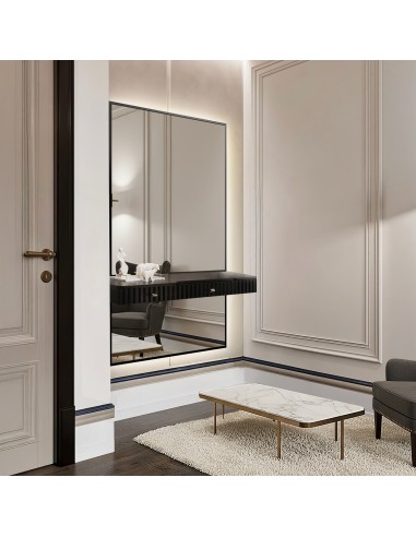 Lustro w czarnej ramie do toaletki w...