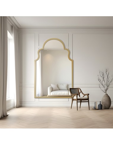 Lustro nieregularne w jasno złotej...