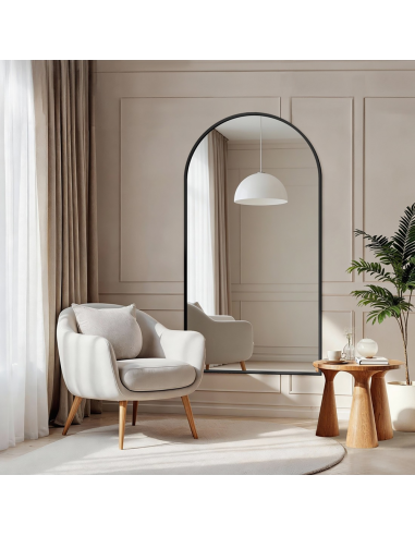 Lustro półowalne w ramie czarnej MDF...