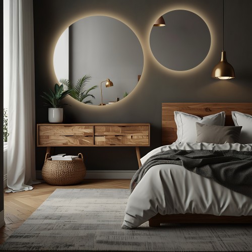 Zestaw okrągłych luster...