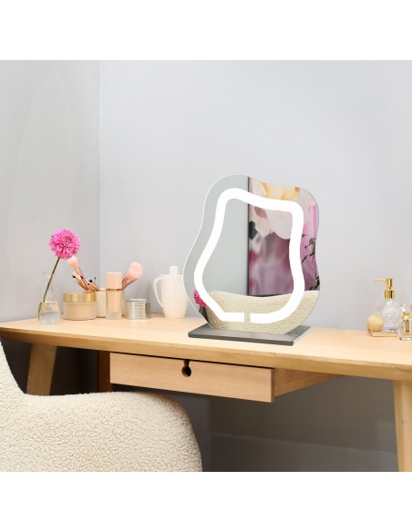 Lusterko kosmetyczne z piaskowanym podświetleniem - FLOW LED PETITE