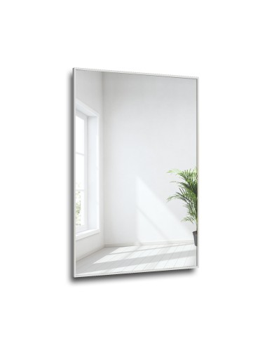 Lustro prostokątne w białej ramie...