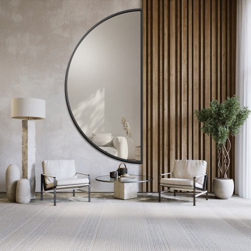 Lustro okrągłe w czarnej...