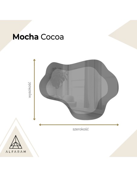Lustro nieregularne na brązowej tafli - MOCHA COCOA