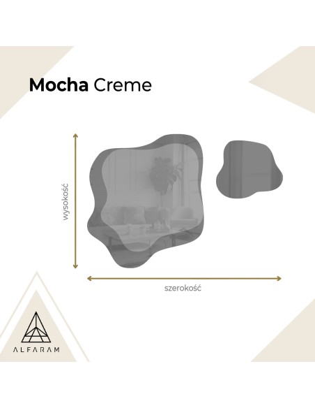 Lustra nieregularne na brązowej tafli - MOCHA CREME
