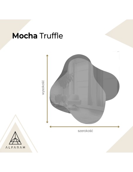 Lustro nieregularne na brązowej tafli - MOCHA TRUFFLE