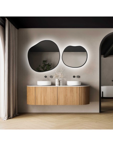 Zestaw luster organicznych w ramie z podświetleniem- SODALIT W RAMIE LED