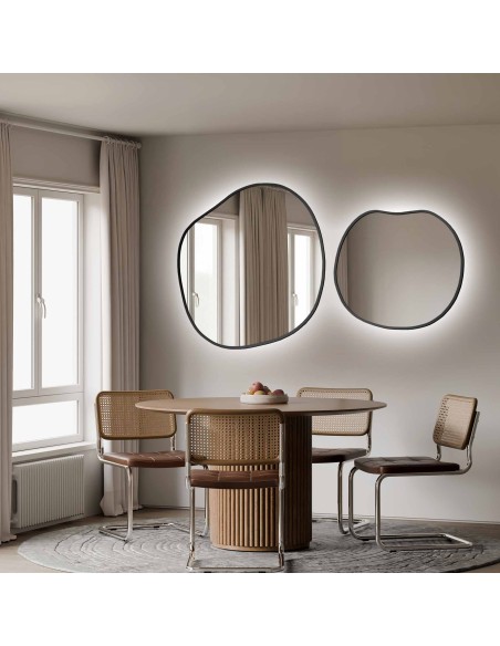 Zestaw luster organicznych w ramie z podświetleniem- SODALIT W RAMIE LED