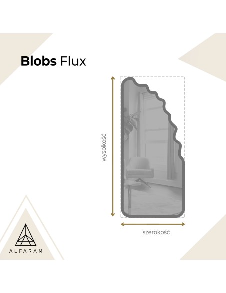 Lustro nieregularne w ramie mdf - BLOBS FLUX