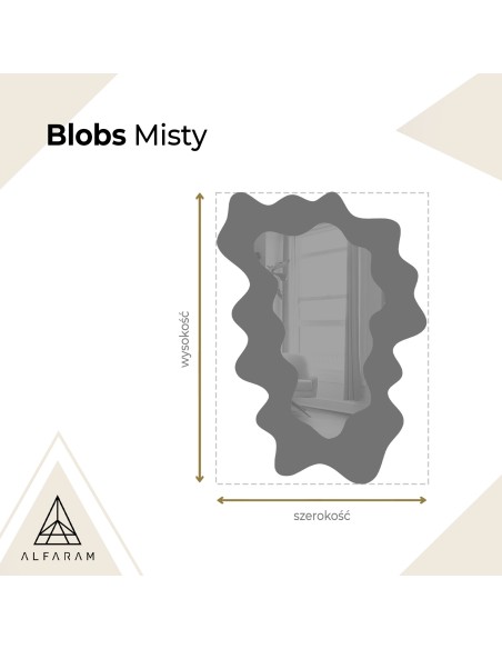 Lustro nieregularne w ramie mdf - BLOBS MISTY