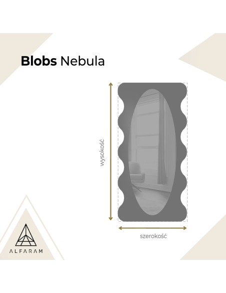 Lustro nieregularne w ramie mdf - BLOBS NEBULA