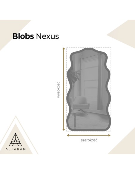 Lustro nieregularne w ramie - BLOBS NEXUS