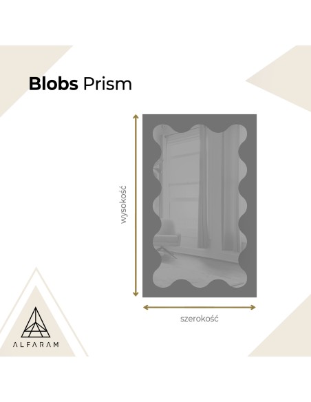 Lustro nieregularne w ramie mdf - BLOBS PRISM