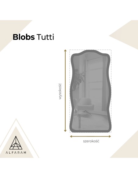 Lustro nieregularne w ramie mdf - BLOBS TUTTI