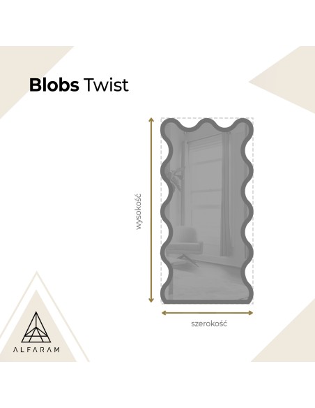 Lustro nieregularne w ramie mdf - BLOBS TWIST