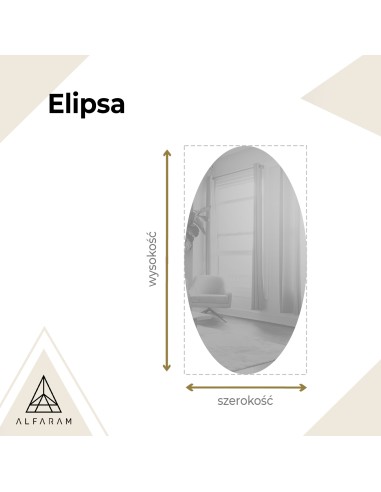 Lustro eliptyczne łazienkowe - ELIPSA