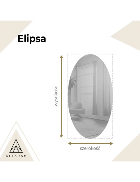 Lustro eliptyczne łazienkowe - ELIPSA