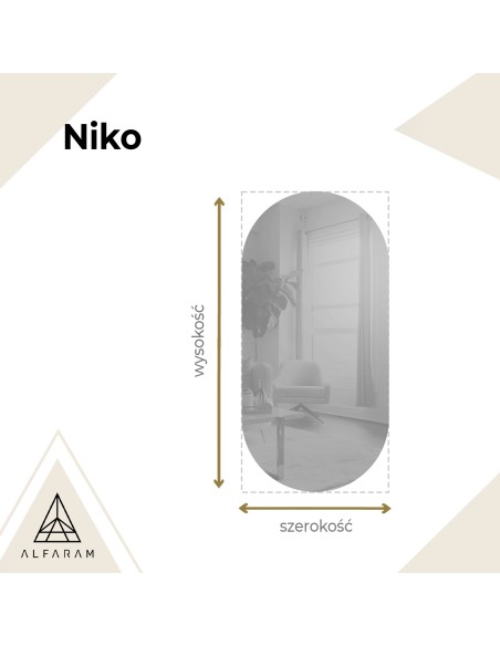 Lustro owalne z podświetleniem - NIKO LED