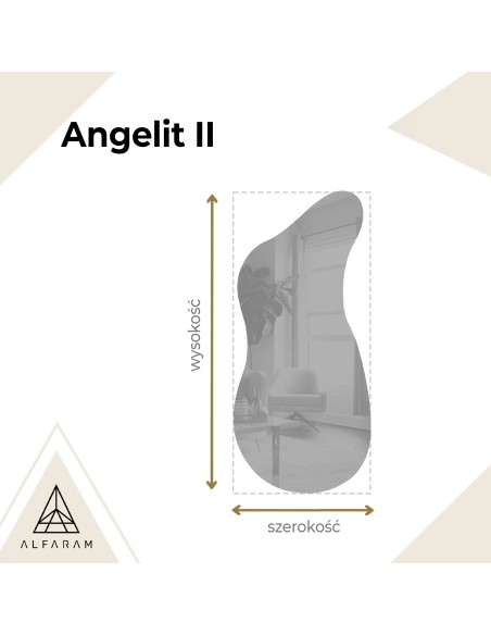 Lustro o organicznym kształcie z podświetleniem - ANGELIT II LED