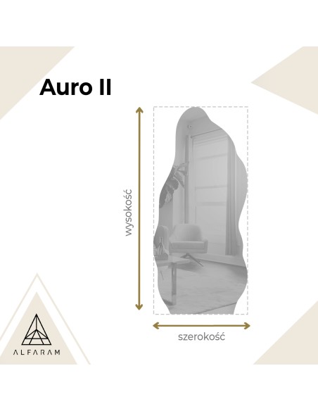 Lustro o organicznym kształcie z podświetleniem - AURO LED 2