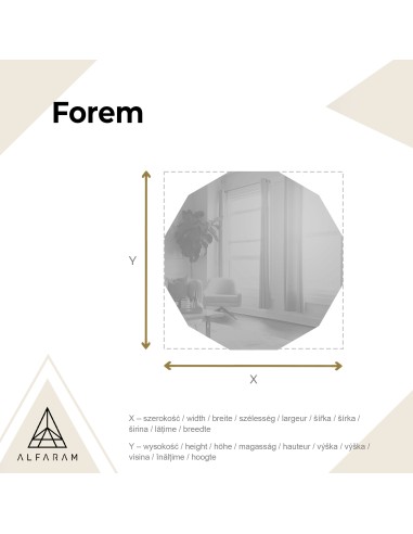 Lustro łazienkowe wielokątne - FOREM Lustro łazienkowe wielokątne - FOREM