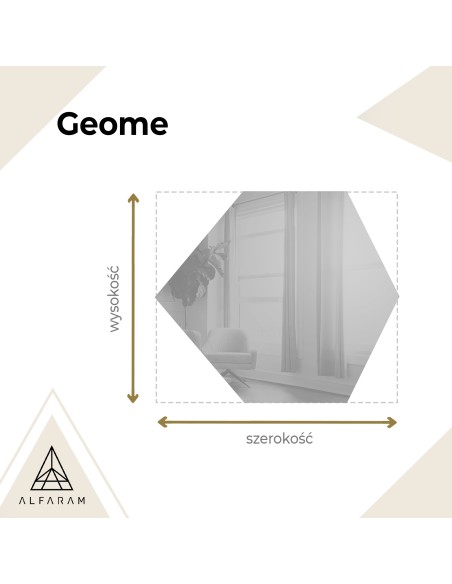 Lustro o geometrycznym kształcie z podświetleniem – GEOME LED