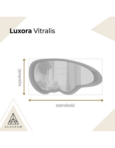 Dekoracyjne lustro na szkle ornamentowym master point - LUXORA VITRALIS