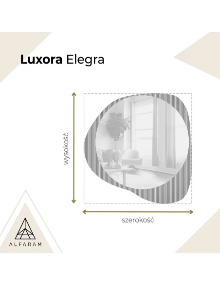 Lustro na szkle ornamentowym estriado z podświetleniem - LUXORA ELEGRA LED