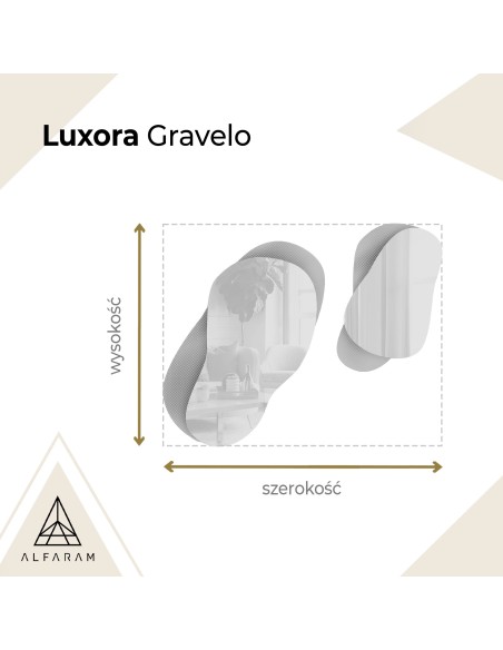 Dekoracyjne lustra na szkle ornamentowym master point - LUXORA GRAVELO