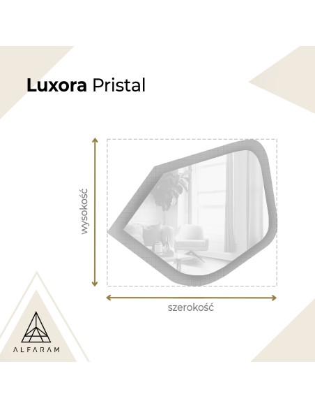 Lustro na szkle ornamentowym master flex z podświetleniem - LUXORA PRISTAL LED