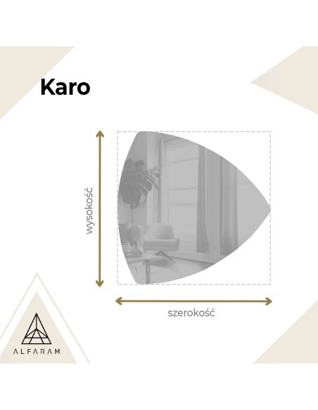 Lustro trójkątne w ramie MDF - KARO W RAMIE
