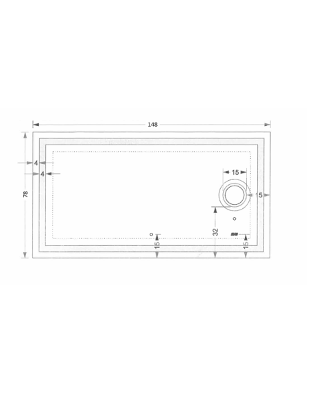 Lustro prostokątne z podświetleniem - EMI LED 148x78 poziom - PROMOCJA W- 389