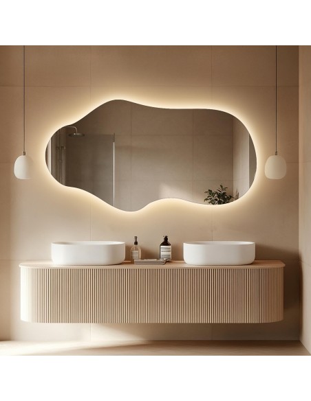 Lustro nieregularne z podświetleniem - MELODY LED