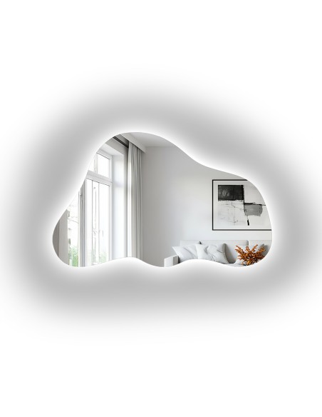 Lustro nieregularne z podświetleniem - PEBBLE LED