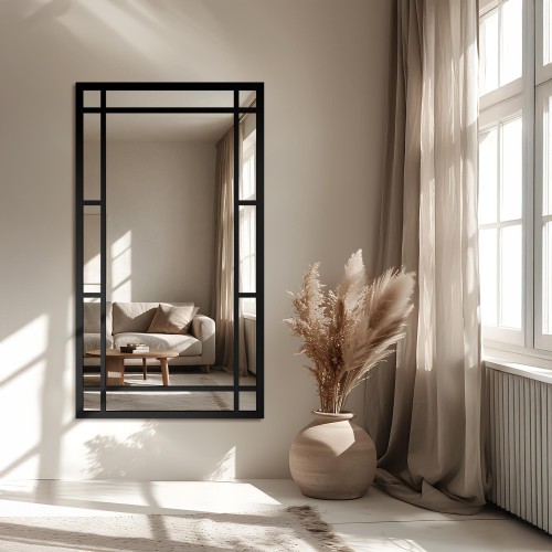 Lustro loft ze szprosami w...