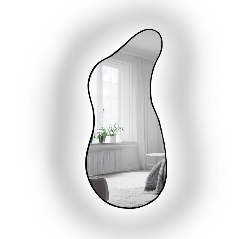 Lustro o organicznym kształcie z podświetleniem - ANGELIT II W RAMIE LED