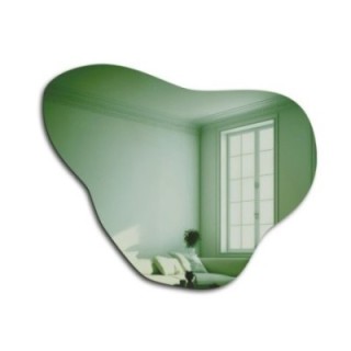 Nieregularne lustro zielone - EMERALD GREEN
