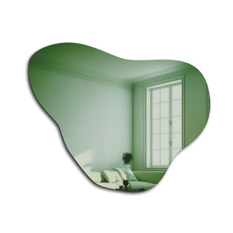 Nieregularne lustro zielone - EMERALD GREEN