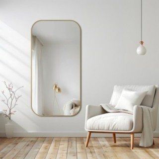 Lustro w ramie złotej MDF SLIM - GERDA