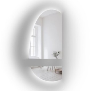 Lustro organiczne w dwóch częściach z podświetleniem LED – TURMALIN LED