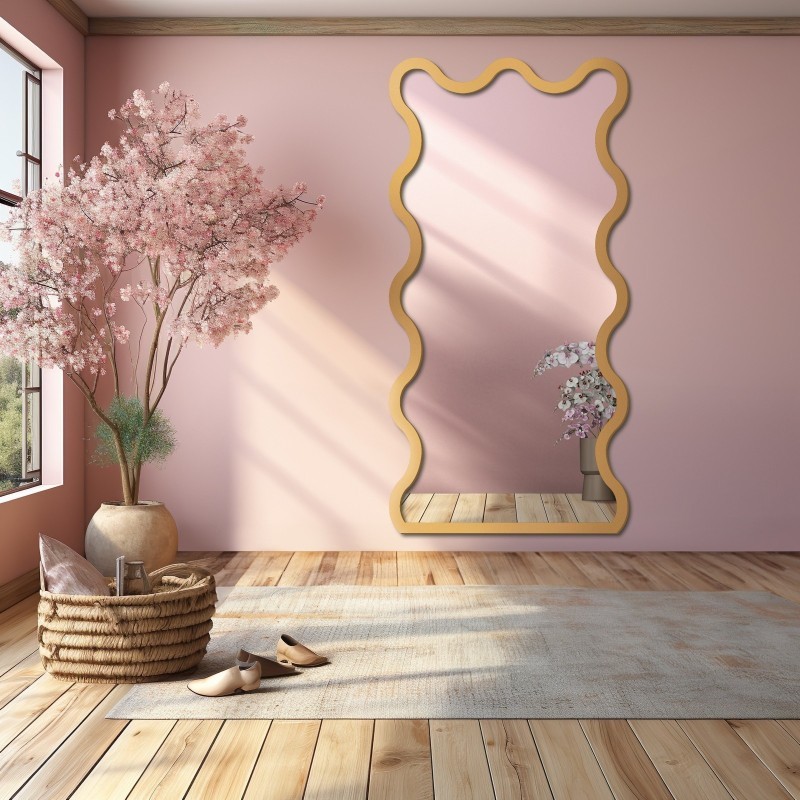 Lustro nieregularne w ramie mdf - BLOBS TWIST