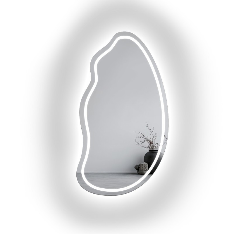 Lustro o organicznym kształcie z podświetleniem -TOPAZ LED II