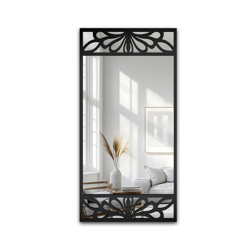 Lustro prostokątne z ażurowym dekorem MDF – VERONELLE SERENEO 100x200