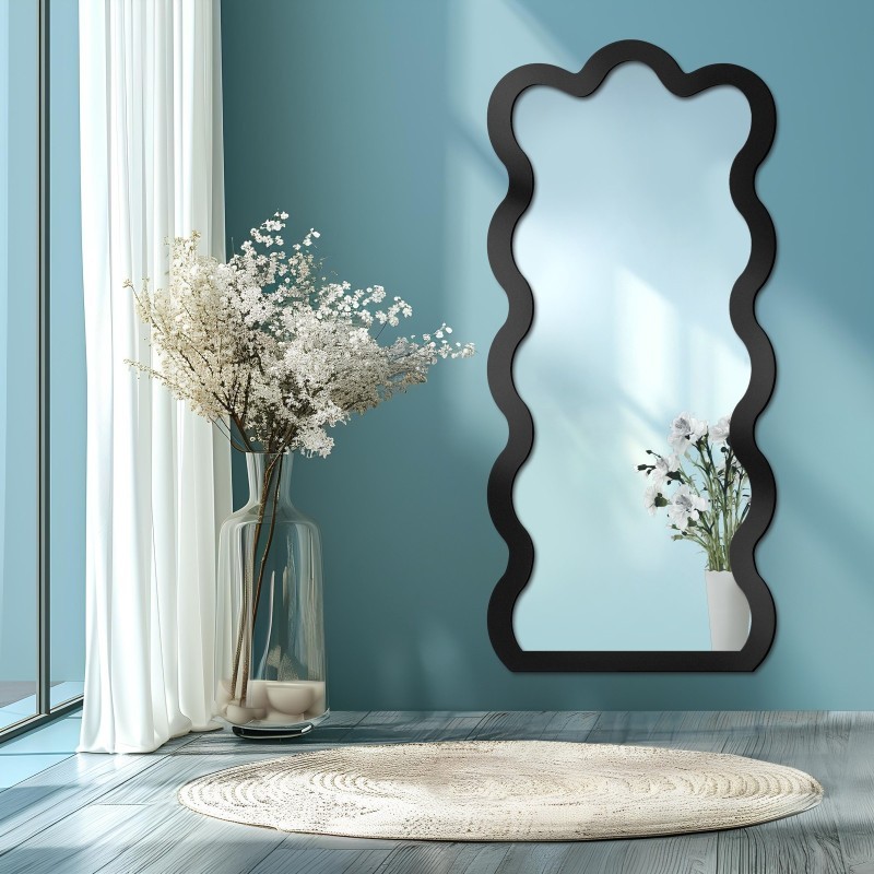 Lustro nieregularne w ramie mdf - BLOBS WAVE