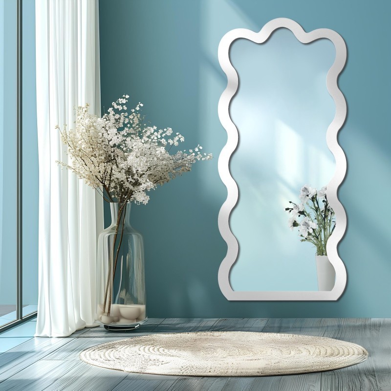 Lustro nieregularne w ramie mdf - BLOBS WAVE