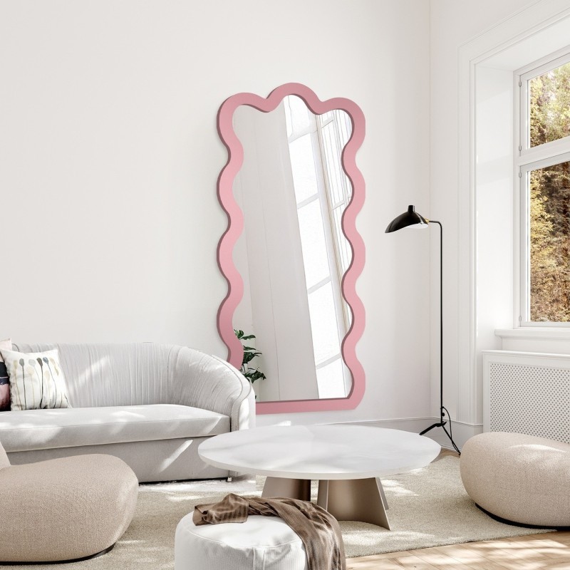 Lustro nieregularne w ramie mdf - BLOBS WAVE